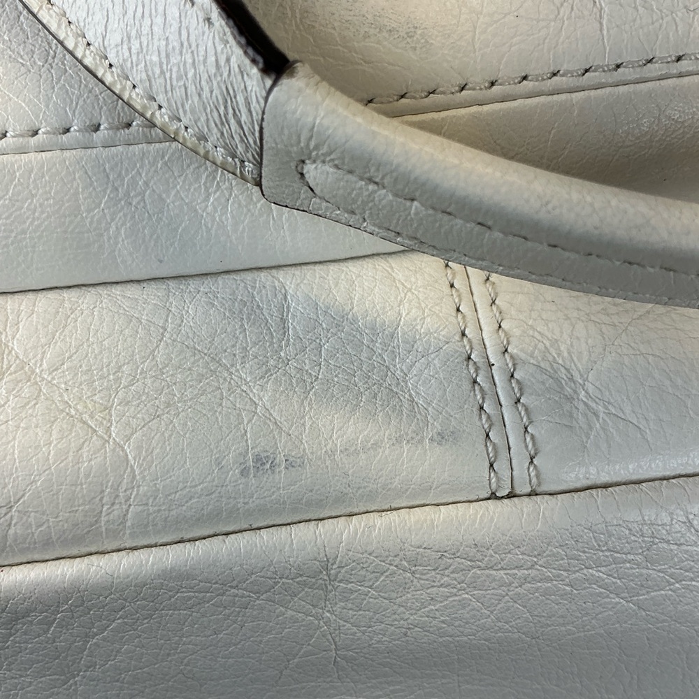Coach Campbell White Leather Flap Buckle Satchel Bag - Picture 14 of 17